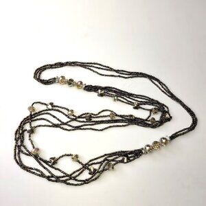 Multistrand Long Beaded Necklace